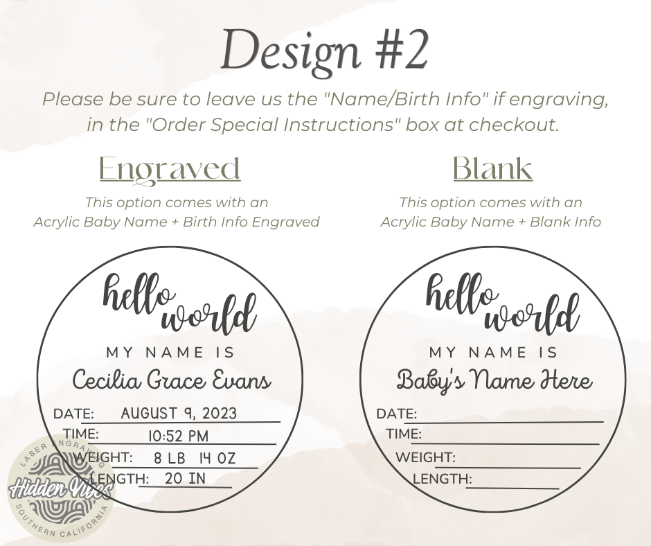 Hello World Baby Announcement Sign