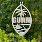 Guam White Acrylic Car Charms